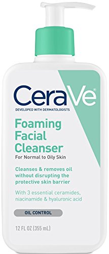 CeraVe Foaming Facial Cleanser 12 oz for Daily Face Washing, Normal to Oily Skin